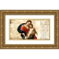 thumbnail image 1 of Roux, Simon 14x9 Gold Ornate Wood Framed with Double Matting Museum Art Print Titled - Madonna and Child-after Procaccini, 1 of 4