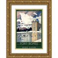 thumbnail image 1 of Roux, Tony Georges 13x18 Gold Ornate Wood Framed with Double Matting Museum Art Print Titled - Font-Romeu, 1 of 4