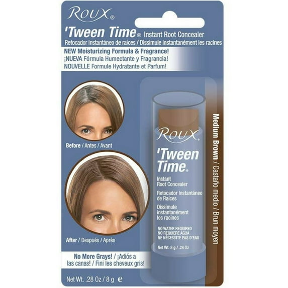 Roux 'Tween Time Instant Root Concealer Touch-Up Stick Medium Brown, 1 ea (Pack of 4)
