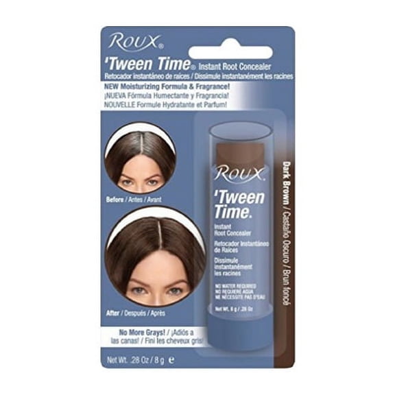 Roux Tween Time Instant Root Concealer for Hair, Dark Brown, 0.28 Oz, 2 Pack