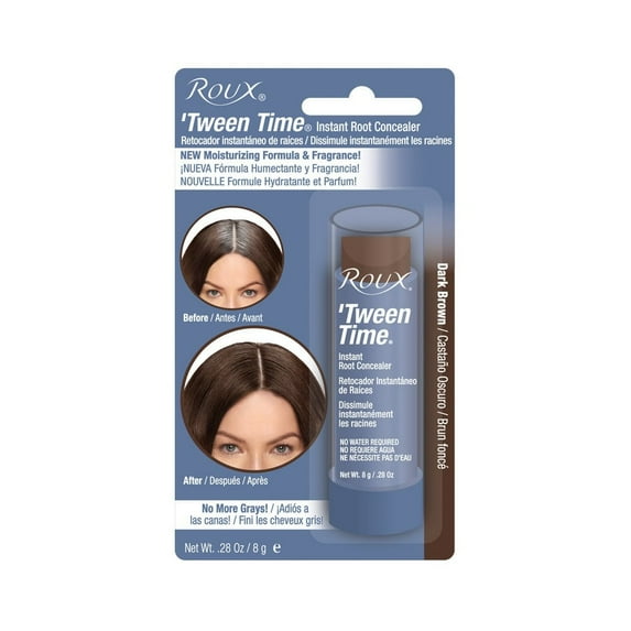 Roux Tween Time Instant Root Concealer for Hair, Dark Brown, 0.28 Oz, 3 Pack