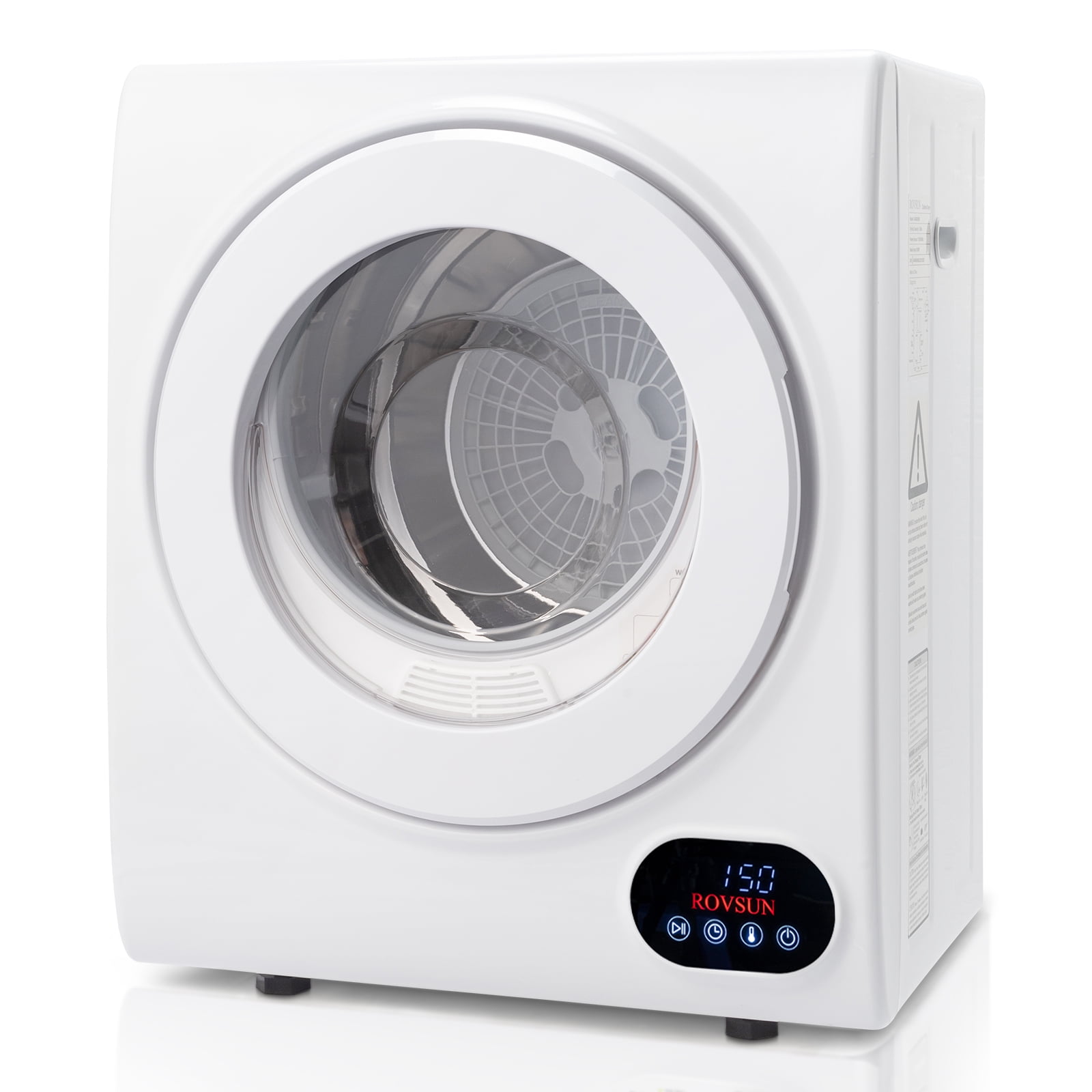 ROVSUN Compact Electric Clothes Dryer, 110V, LCD Panel & Stainless 