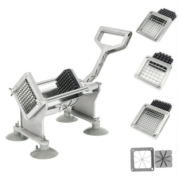 RovSun FC-1 Food Chopper, 4 Blades, Aluminum Alloy, Silver & Black