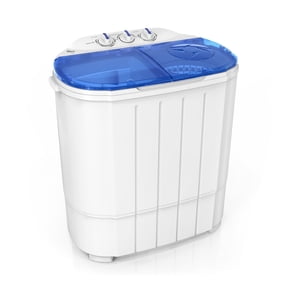 ROVSUN 11LBS Portable Washing Machine, Electric Mini Twin Tub Washer with Spin Dryer, Washer (7LBS) and Spinner (4LBS)