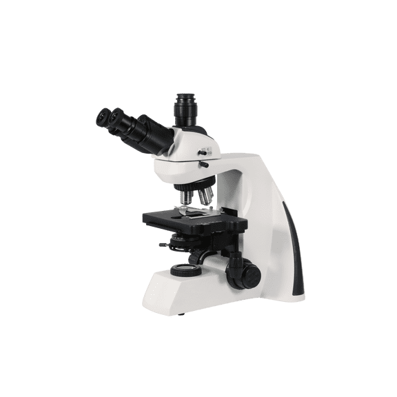 Rova Trinocular Biological Microscope, 4-Position Nosepiece, Infinity Plan Objectives, Wide Field Eyepieces, LED Illumination, 110/220V Auto-Switching