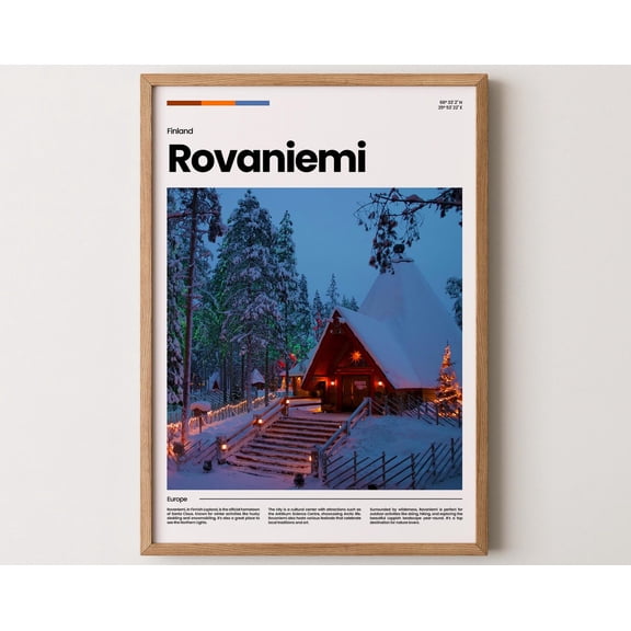 Rovaniemi Poster, Rovaniemi Print, Rovaniemi Photo, Rovaniemi Art, Finland Poster, Finland Print, Travel Poster Gift, 8x12 UNFRAMED
