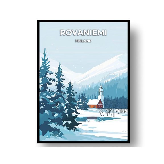 Rovaniemi Travel Art Finland Prints