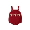 thumbnail image 1 of Rovasas Baby Christmas Romper Overalls Tree Letter Embroidery Jumpsuit, 1 of 9