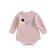 thumbnail image 1 of Rovasas Baby Sweater Romper Long Sleeve Embroidery Bodysuit Birthday Outfit, 1 of 9