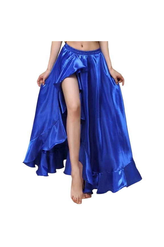 : Belly Dance Skirt For Practice And Performance Lightweight Lightweight Flowy Design For Dance Routines Blue M