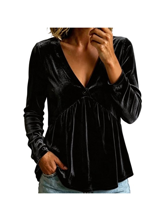 Casual Solid Knit Top For Relaxed Fit Long Sleeve Sweater Easy Everyday Sweater Comfortable Plus Size Top Black M