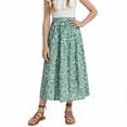 thumbnail image 1 of Rove Studio Girls Floral Print Midi Skirt, Casual A-Line Flowy Skirt With Elastic Waist, Lightweight Summer Tiered Skirt For Kids Daily Wear GN1 140, 1 of 4