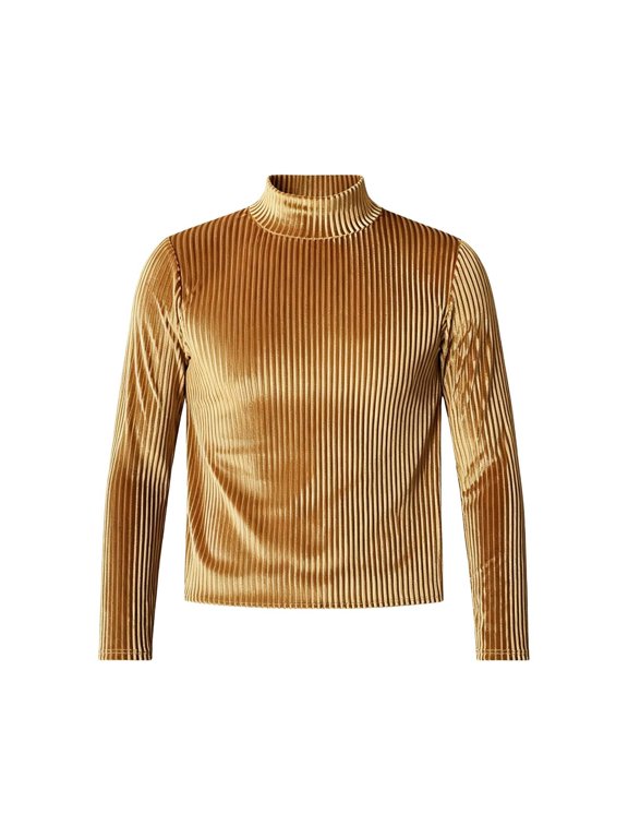 Lightweight Neck Knit Top For And Fall Long Sleeve Casual Base Layer Shirt With Korean Texture Versatile Everyday Wear Rose Gold M
