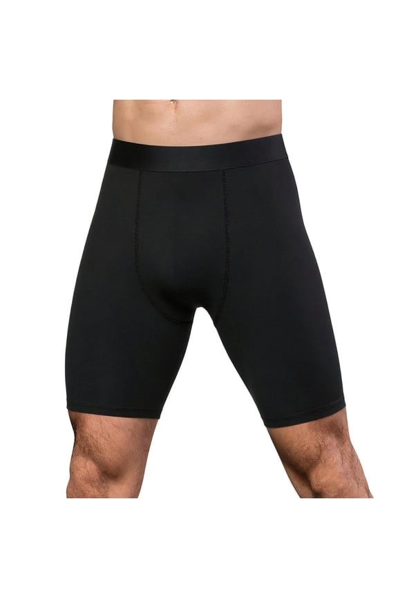 Men’s Compression Workout Shorts, Moisture-Wicking Athletic Base Layer for Gym, Running & Training Black1 XL