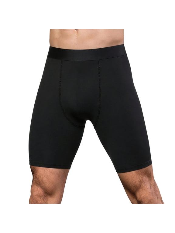 Men’s Compression Workout Shorts, Moisture-Wicking Athletic Base Layer for Gym, Running & Training Black1 XL
