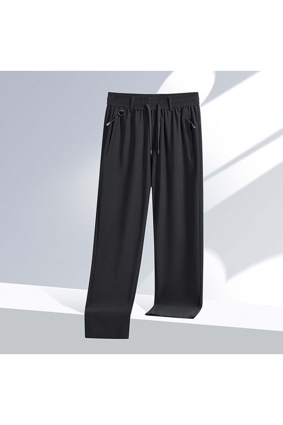 Unisex Hiking Athletic Pants for Women & Men, Zipper Pocket Gym Pants, Lightweight Workout Pants for Hiking, Gym & Outdoor Summer Wear Black XXXXXXXL