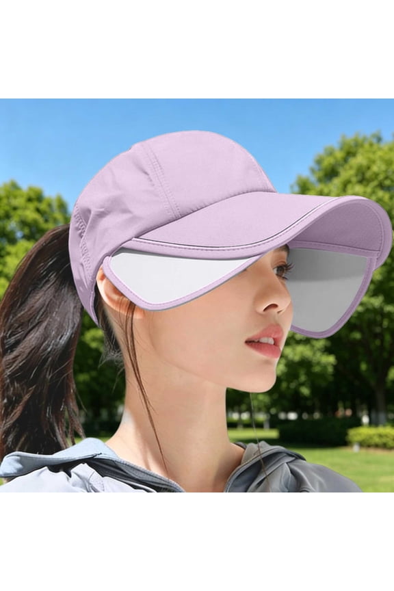 Women's Open-Top Sun Visor, Breathable Sun Hats for Women for Running, Tennis & Outdoor Sports Purple One Size