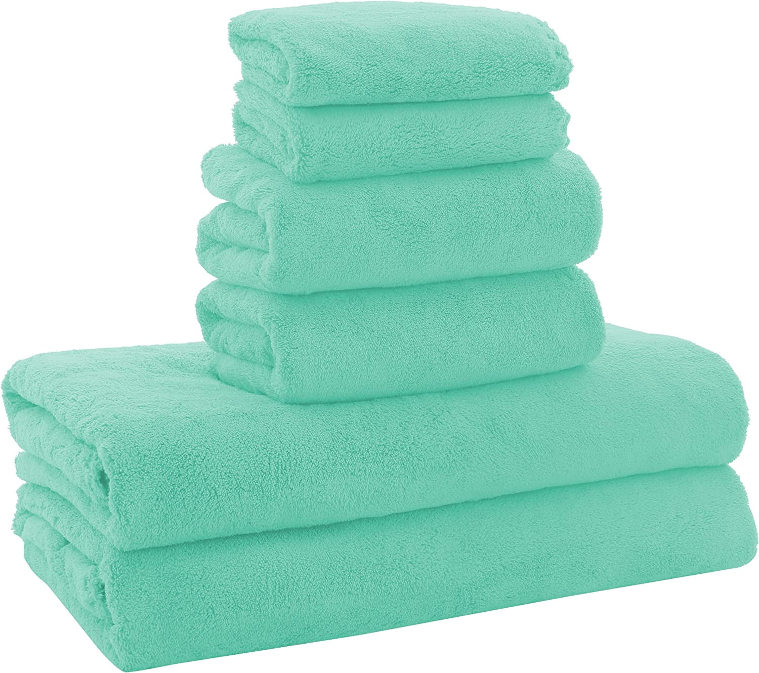 RoveNova Ultra Soft Microfiber Coral Velvet Towel Set - Quick Drying, 2 ...