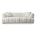 thumbnail image 1 of Roven Mid-Century Modern Living Room Luxury Boucle Fabric Couch in Cream, 1 of 6