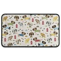 Rover Cream Dogs Bone Door Rugs,Washable Non Slip Door Mats Indoor,Decorative Door Mats,Entry Mat Indoor for Entrance,Bedroom,Kitchen,Bathroom,30"x17"