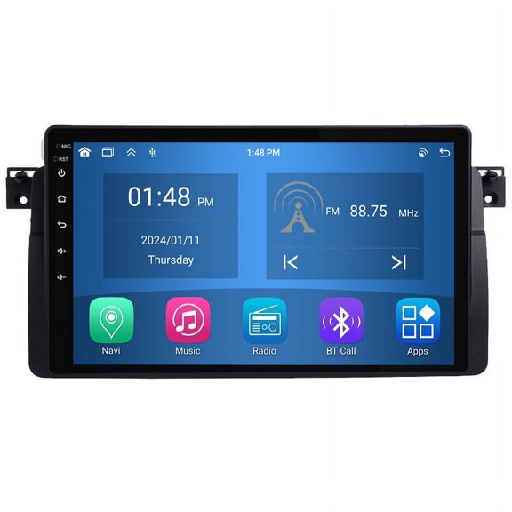 RoverOne 4+64GB Car Stereo CarPlay GPS Navigation Bluetooth for BMW 3 Series E46 1998-2006 Android Touch Screen Player