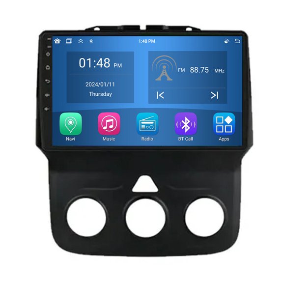RoverOne 4+64GB Car Stereo CarPlay GPS Navigation Bluetooth for Dodge Ram 1500 2500 3500 2013-2019 Touch Screen Player