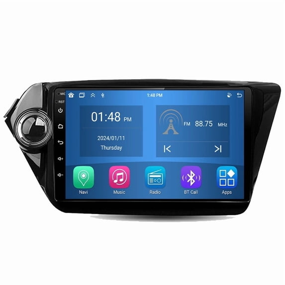 RoverOne 4+64GB Car Stereo CarPlay GPS Navigation Bluetooth for Kia Rio K2 2011-2015 Android Touch Screen Player