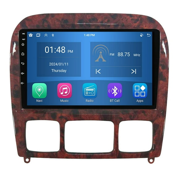RoverOne 4+64GB Car Stereo CarPlay GPS Navigation Bluetooth for Mercedes Benz S-Class S Class W220 VV220 1998-2005 Touch Screen Player
