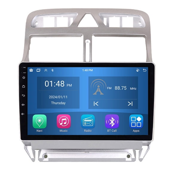 RoverOne 4+64GB Car Stereo CarPlay GPS Navigation Bluetooth for Peugeot 307 2001-2013 Android Touch Screen Player