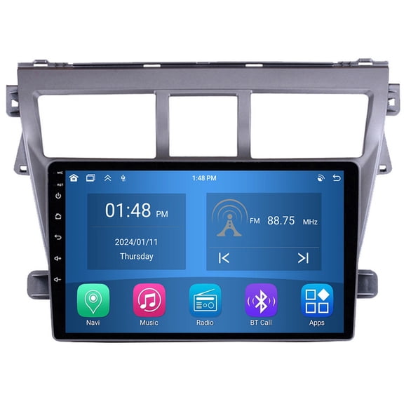 RoverOne 4+64GB Car Stereo CarPlay GPS Navigation Bluetooth for Toyota Vios 2 2007-2013 Android Touch Screen Player