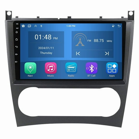 RoverOne 4+64GB Car Stereo CarPlay GPS Navigation for Mercedes C Class W203 W209 C180 C200 CL203 C209 A209 2004-2011 Touch Screen Player