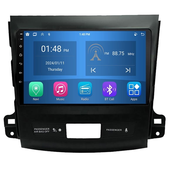 RoverOne 4+64GB Car Stereo CarPlay GPS Navigation for Mitsubishi Outlander 2 2005-2011 Citroen C-Crosser Peugeot 4007 2007-2012