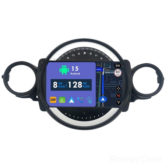 RoverOne 8GB+128GB Car Radio Bluetooth CarPlay GPS Navigation Stereo for BMW MINI Cooper R56 R60 2007-2014