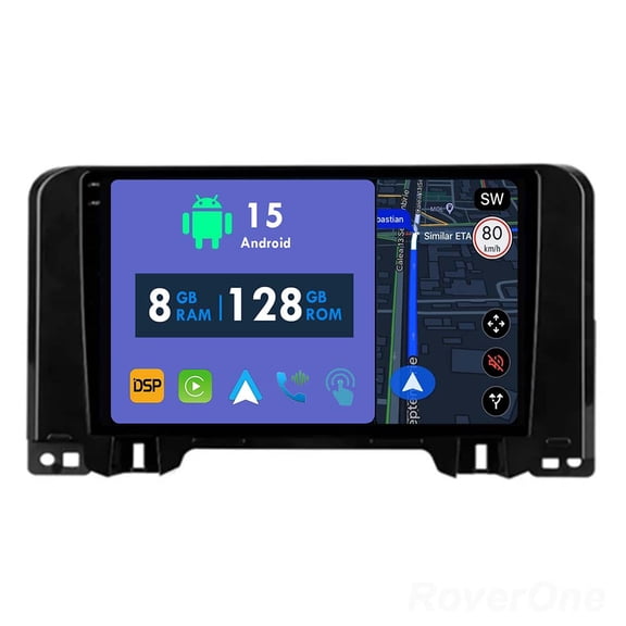 RoverOne 8GB+128GB Car Radio Bluetooth CarPlay GPS Navigation Stereo for Citroen C3 2022 2023