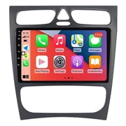 RoverOne 8GB+128GB Car Radio Bluetooth CarPlay GPS Navigation Stereo for Mercedes Benz C Class S203 CL203 W203 2000-2004
