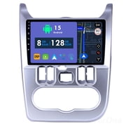 RoverOne 8GB+128GB Car Radio Bluetooth CarPlay GPS Navigation Stereo for Renault Logan 1 Sandero 2009-2015 for Dacia Duster 2010-2017