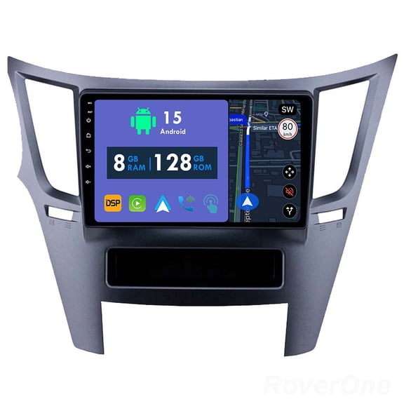 RoverOne 8GB+128GB Car Radio Bluetooth CarPlay GPS Navigation Stereo for Subaru Outback 4 BR Legacy 5 2009-2014