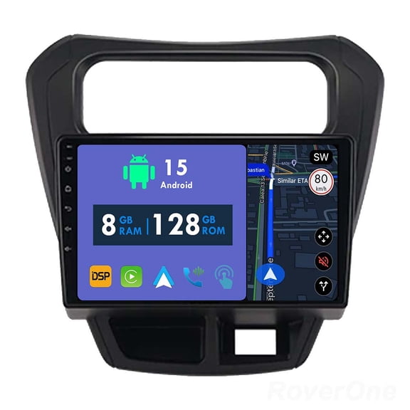 RoverOne 8GB+128GB Car Radio Bluetooth CarPlay GPS Navigation Stereo for Suzuki Alto 800 2014