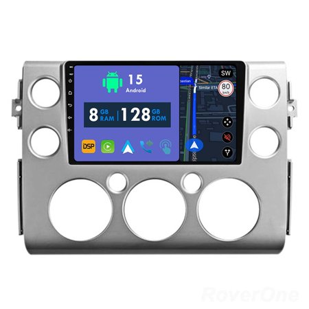 RoverOne 8GB+128GB Car Radio Bluetooth CarPlay GPS Navigation Stereo for Toyota FJ Cruiser J15 2006-2020