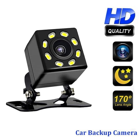 RoverOne Car Backup Camera, Rear View Camera HD 8 LED CCD Night Vision, Waterproof Reverse Camera, Reversing Parking Cameras, Universal for Cars, SUV, Trucks