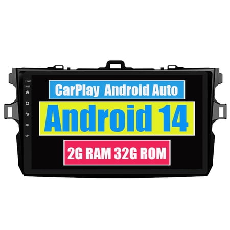 RoverOne Car Stereo CarPlay Android Auto for Toyota Corolla 10 E140 E150 2006 - 2013 GPS Navigation Bluetooth DSP Touch Screen Multimedia Video Player