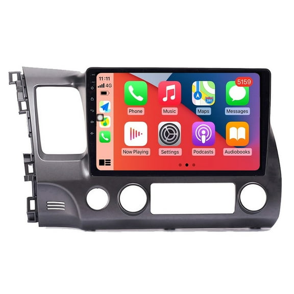 RoverOne Car Stereo CarPlay Android Auto for Honda Civic 8 FK FN FD 2005 - 2012 GPS Navigation Bluetooth DSP Multimedia Video Player