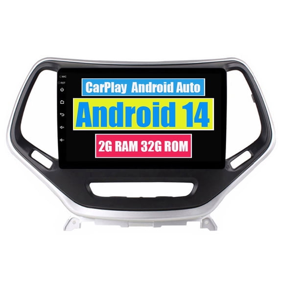 RoverOne Car Stereo CarPlay Android Auto for Jeep Cherokee 5 KL 2014 - 2018 GPS Navigation Bluetooth DSP Multimedia Video Player