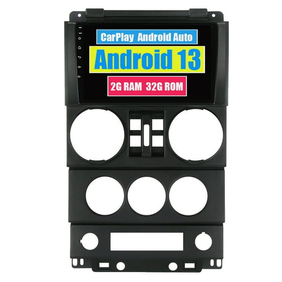 RoverOne Car Stereo CarPlay Android Auto for Jeep Wrangler 3 JK 2008 - 2010 GPS Navigation Bluetooth DSP Multimedia Video Player