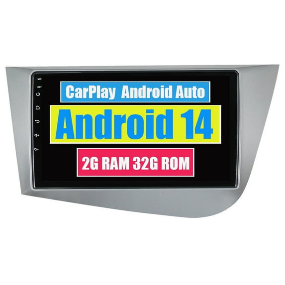 RoverOne Car Stereo CarPlay Android Auto for Seat Leon 2 2005 - 2012 GPS Navigation Bluetooth DSP Multimedia Video Player