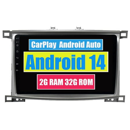 RoverOne Car Stereo CarPlay Android Auto for Toyota Land Cruiser LC 100 2002 - 2007 GPS Navigation Bluetooth DSP Touch Screen Multimedia Video Player