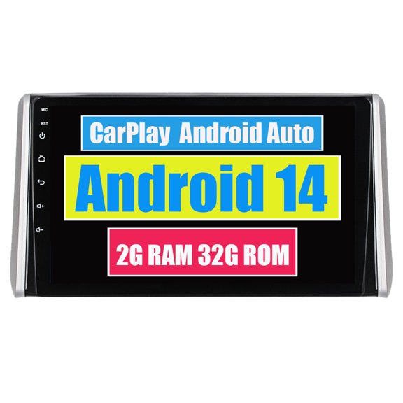 RoverOne Car Stereo CarPlay Android Auto for Toyota RAV4 5 XA50 2018 - 2023 GPS Navigation Bluetooth DSP Touch Screen Multimedia Video Player