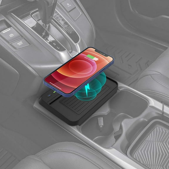 RoverOne Qi Car Wireless Charging pad for Honda CRV CR-V 2017 - 2019 Center Console Phone Fast Charger Holder Mat Car Accessories