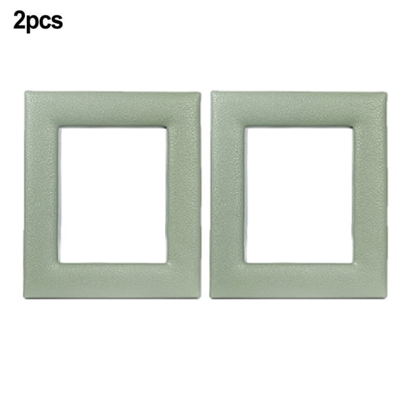 RoverTrail 2-Pack Leather Photo Frames for 5x7 Inch Pictures, Retro Desktop Picture Stand for Home Office Decor, Glass-Free Display Holders in Green