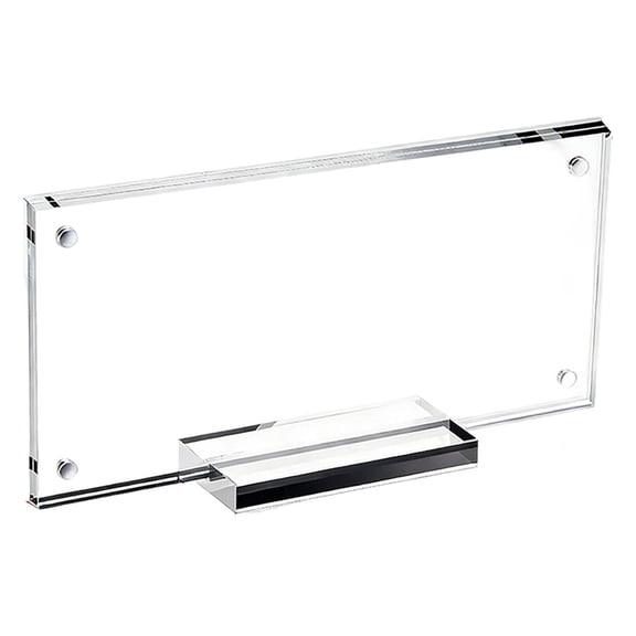 RoverTrail Clear Acrylic Money Holder for Dollar Bills, Double-Sided Display Case with Base for Collectors, 3.5 x 7.3 Inch Currency Frame for Cash Stamps Photos